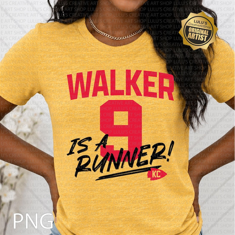 Walker is a Runner Yellow Tee or Crewneck