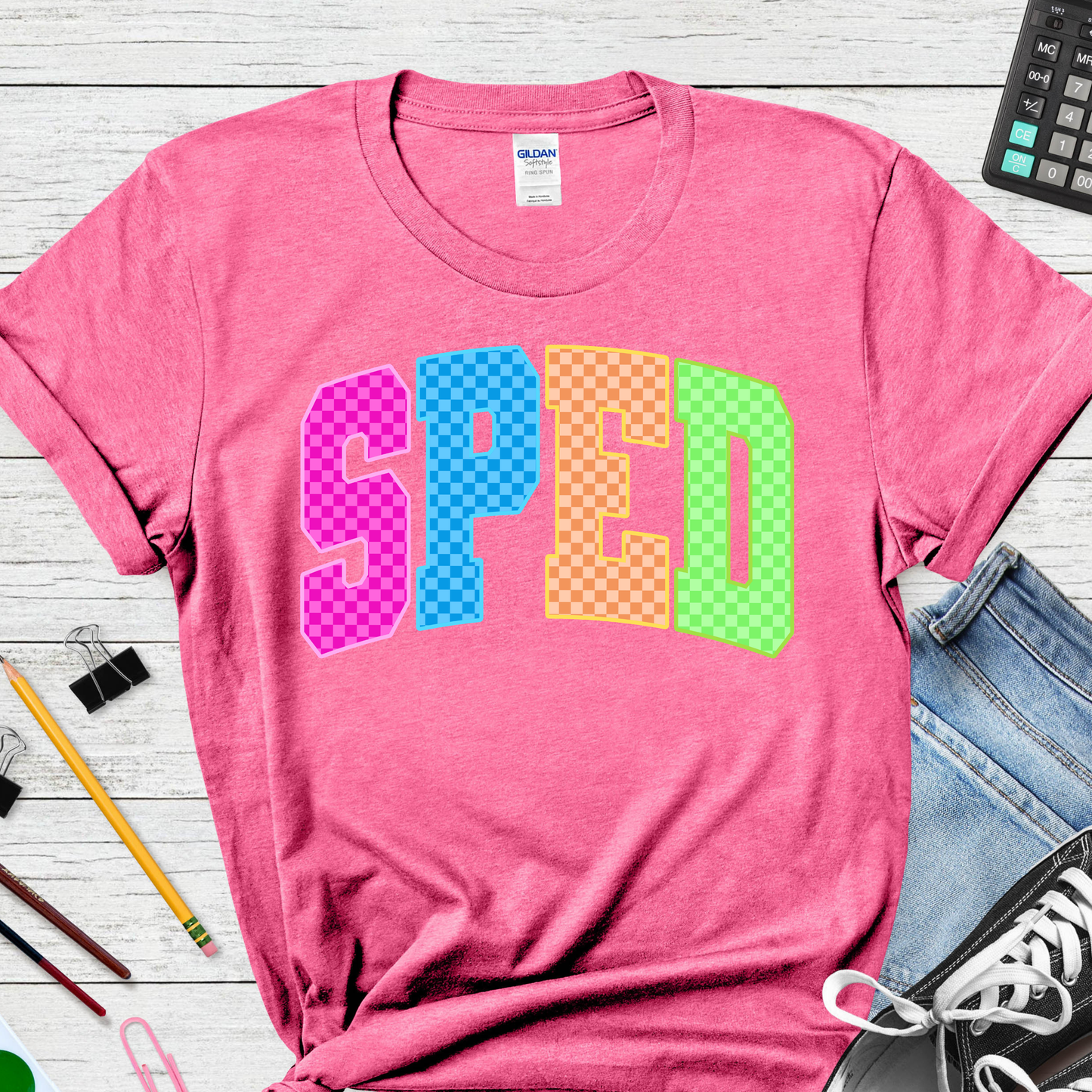 Checkered SPED Tee