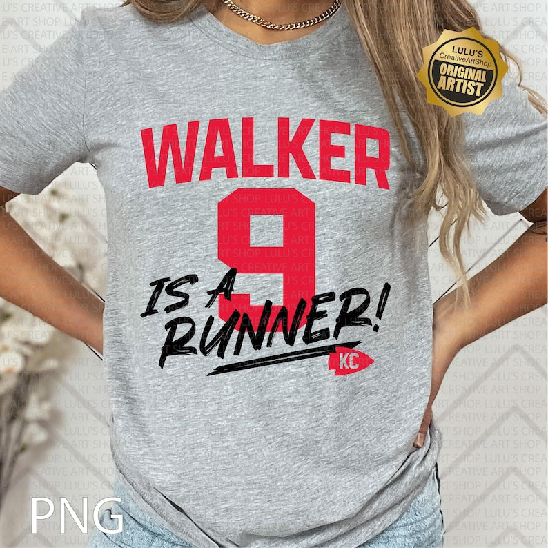 Walker is a Runner Grey Tee or Crewneck