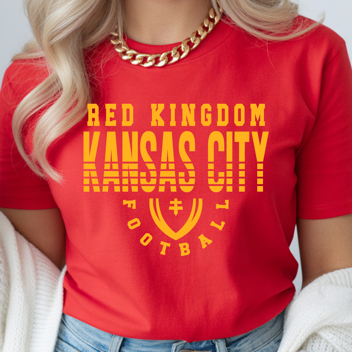 Red Kingdom KC Football Tee