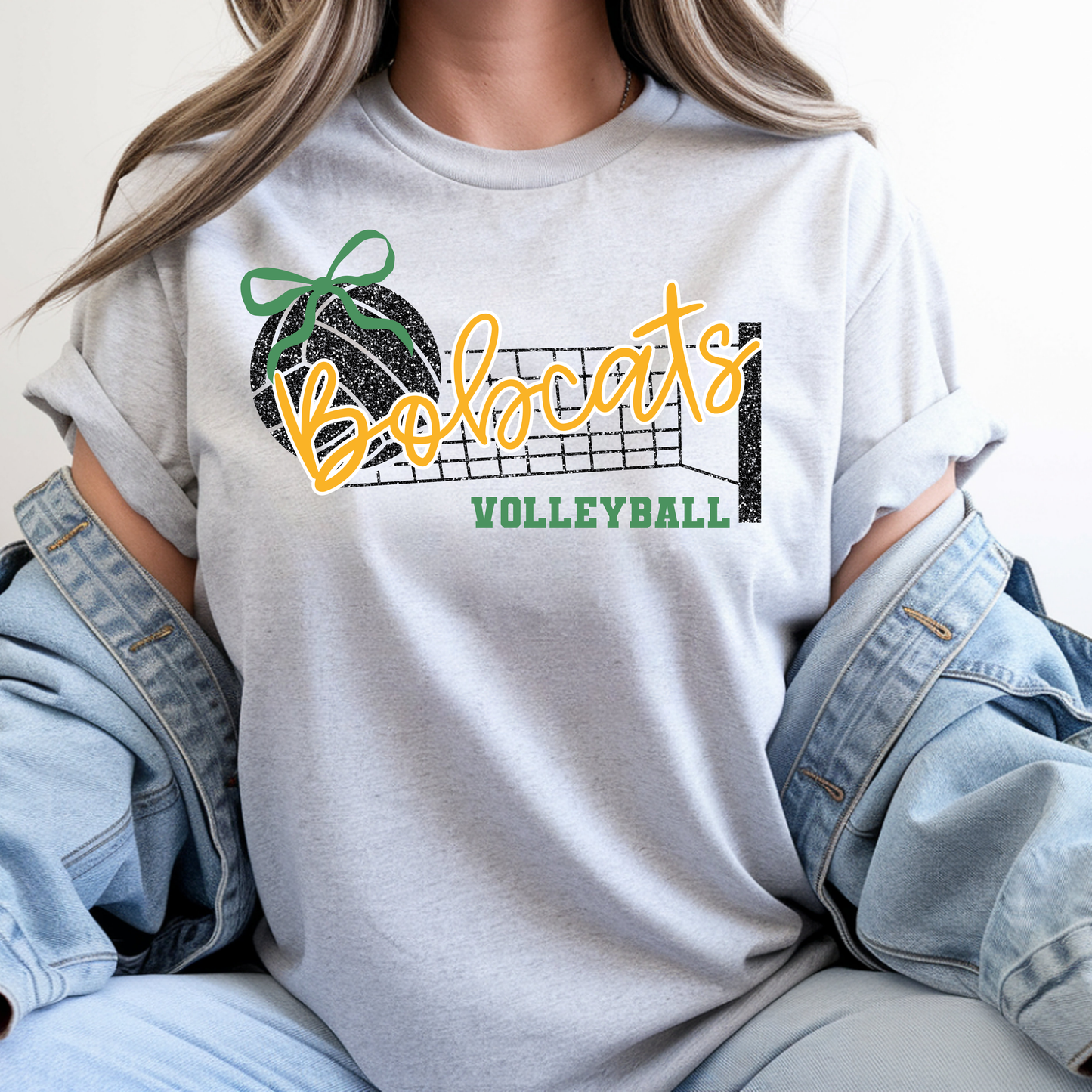 Bobcats Volleyball Net Tee