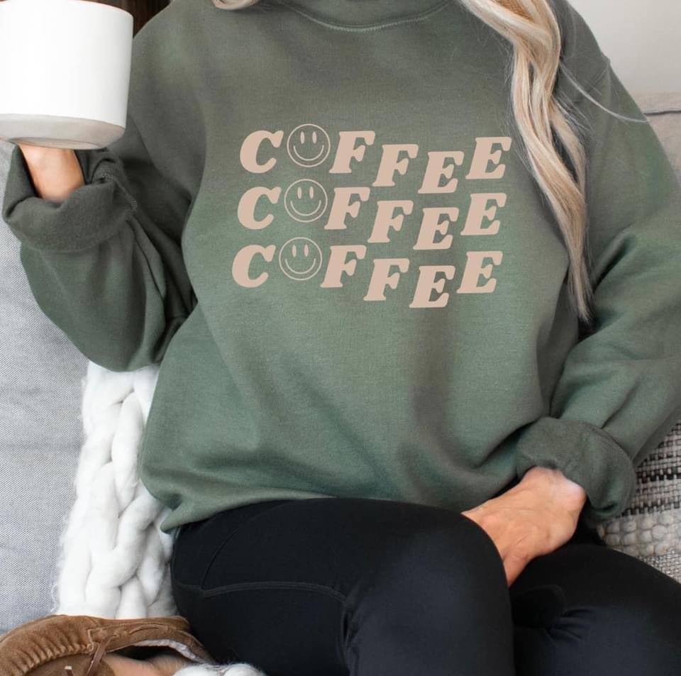 Coffee Coffee Coffee Crewneck — Clearance!