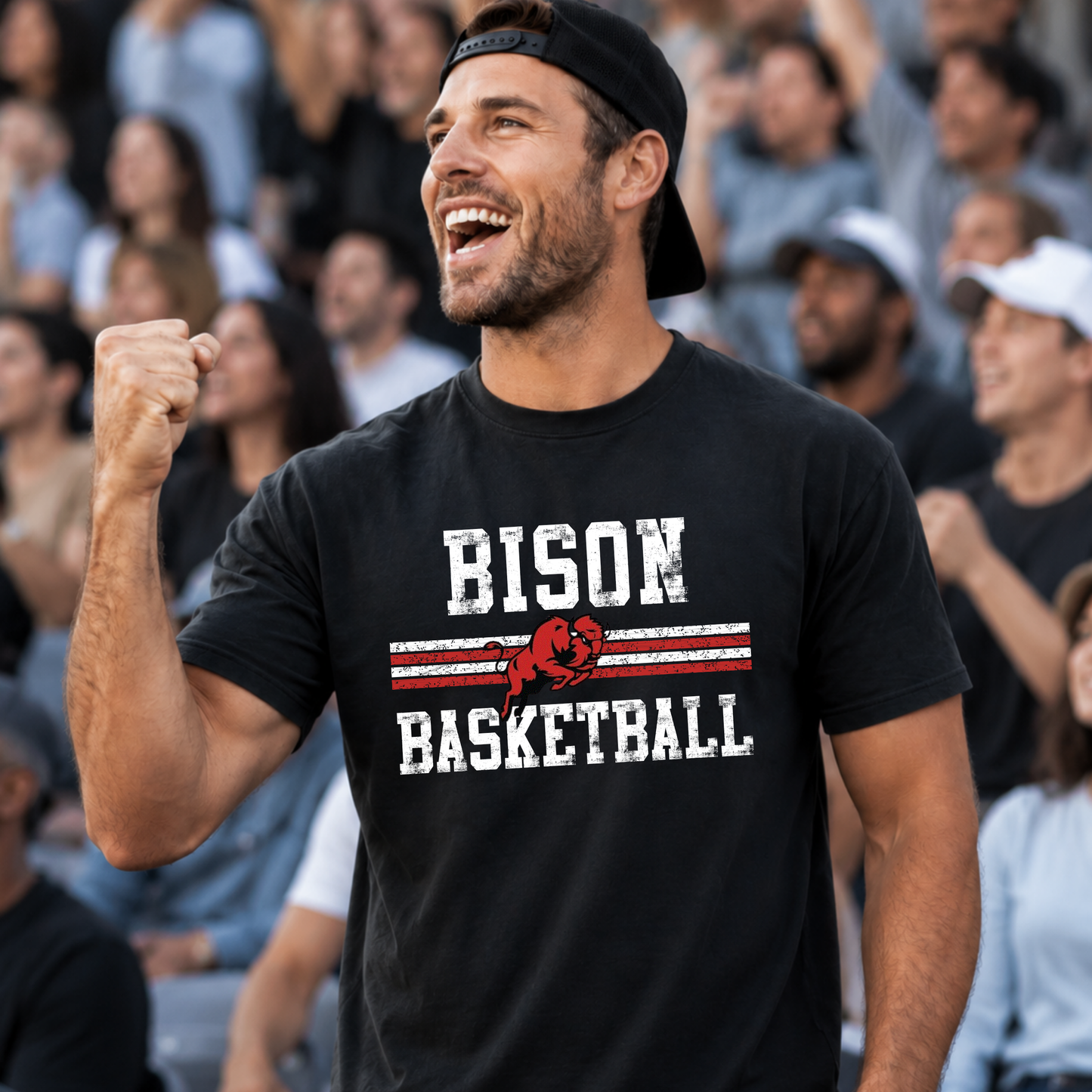 Varsity Stripes Shawnee Mission North Bison Basketball Tee