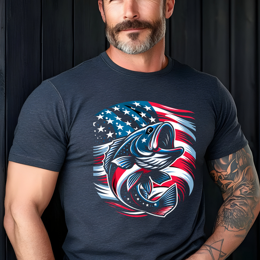 Bass Patriotic Fisherman