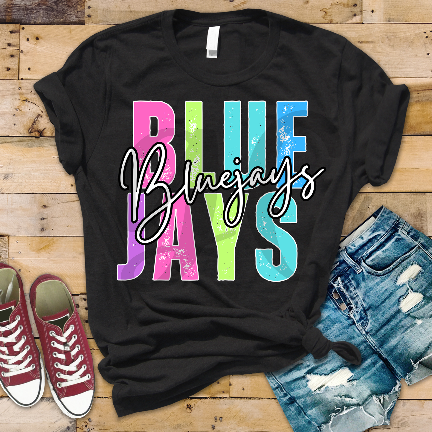Colorful Bluejays Tee
