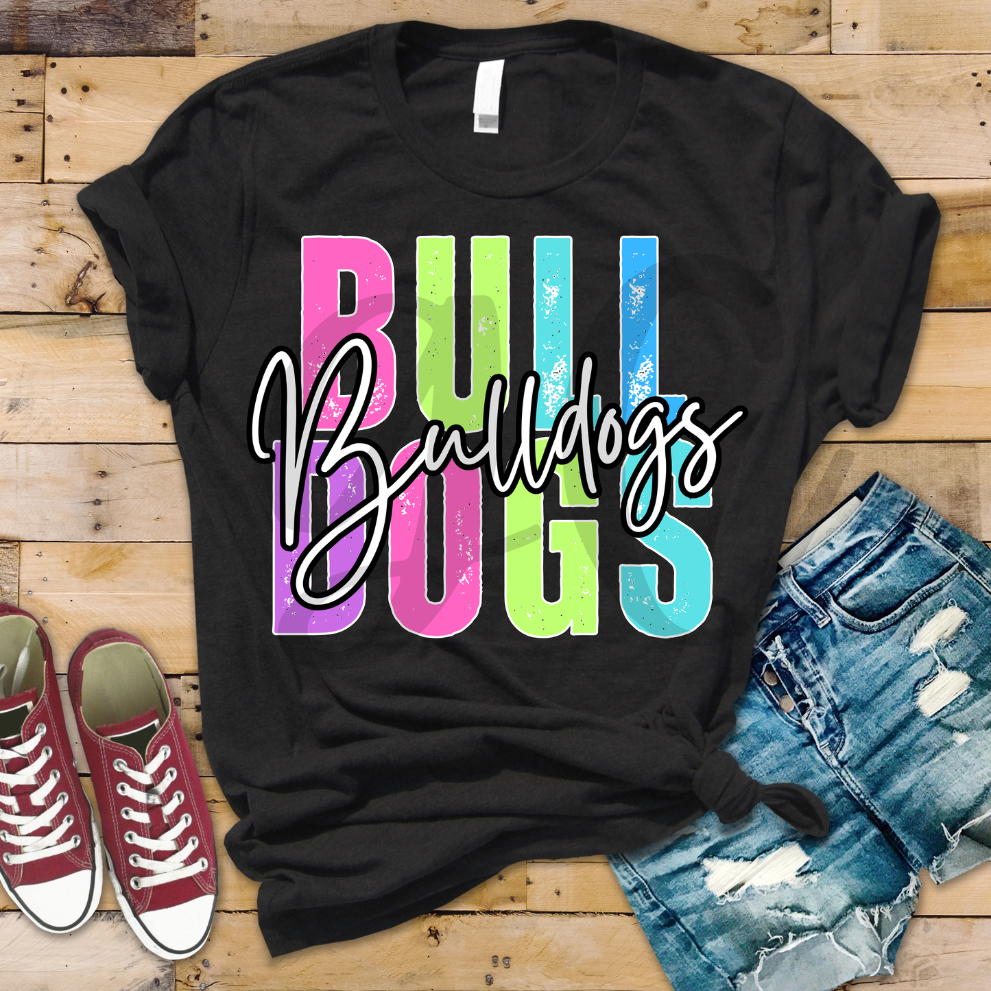 Colorful Bulldogs Tee