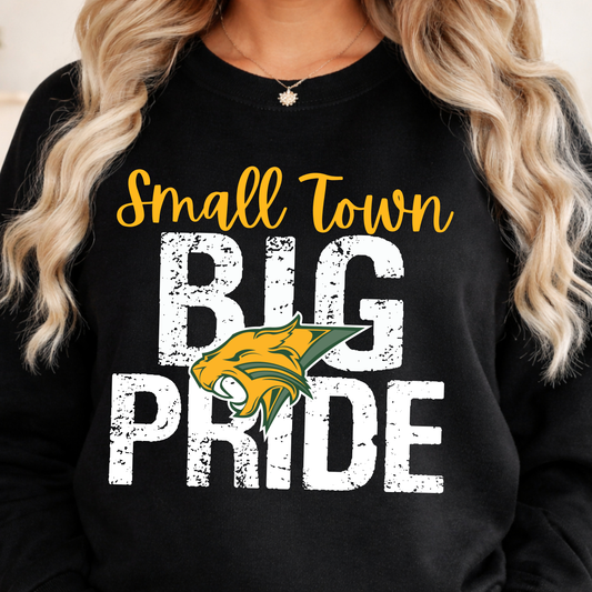 Small Town Big Pride Bobcats Tee or Crewneck