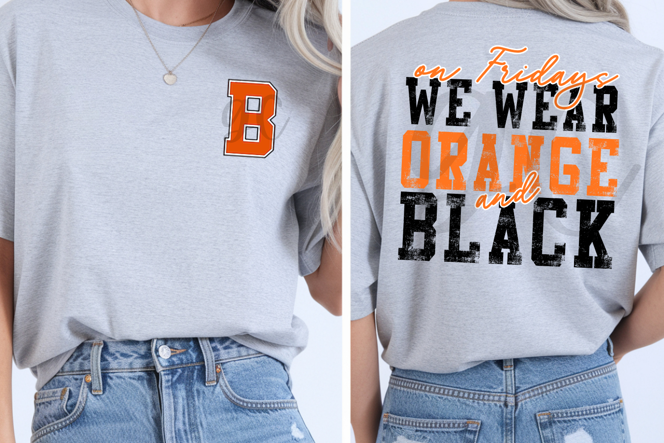 On Fridays We Wear Orange and Black Braves Tee
