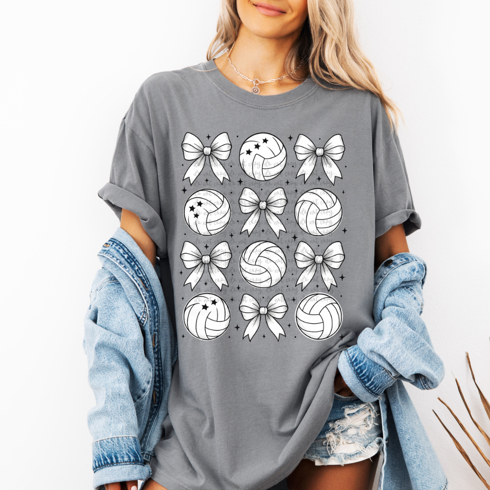 Volleyball Coquette Bows Tee