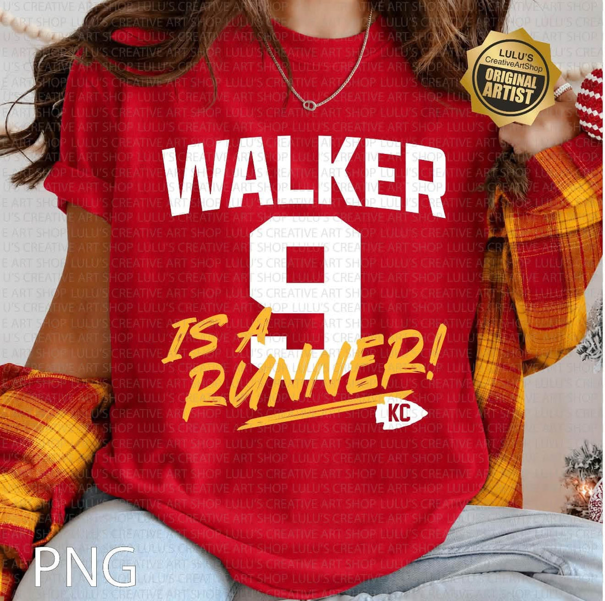 Walker is a Runner Red Tee or Crewneck