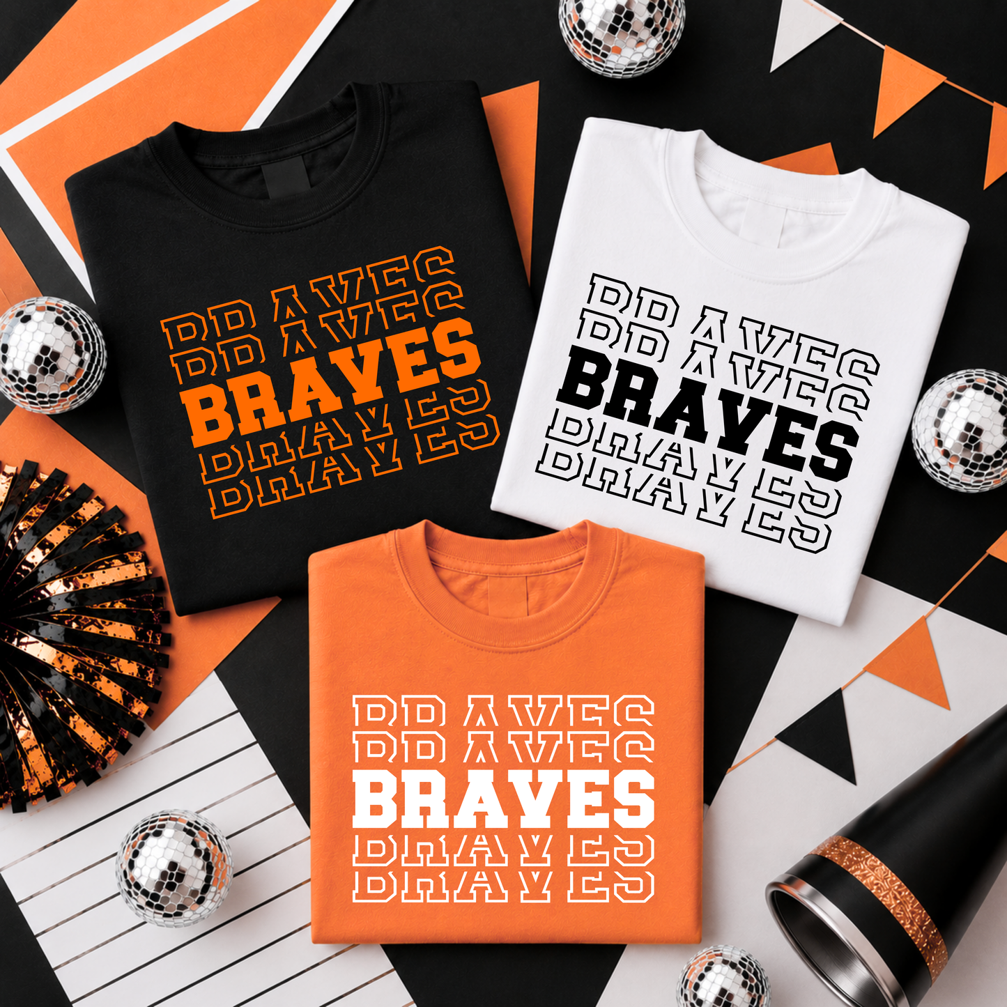 Stacked Braves Varsity Tee