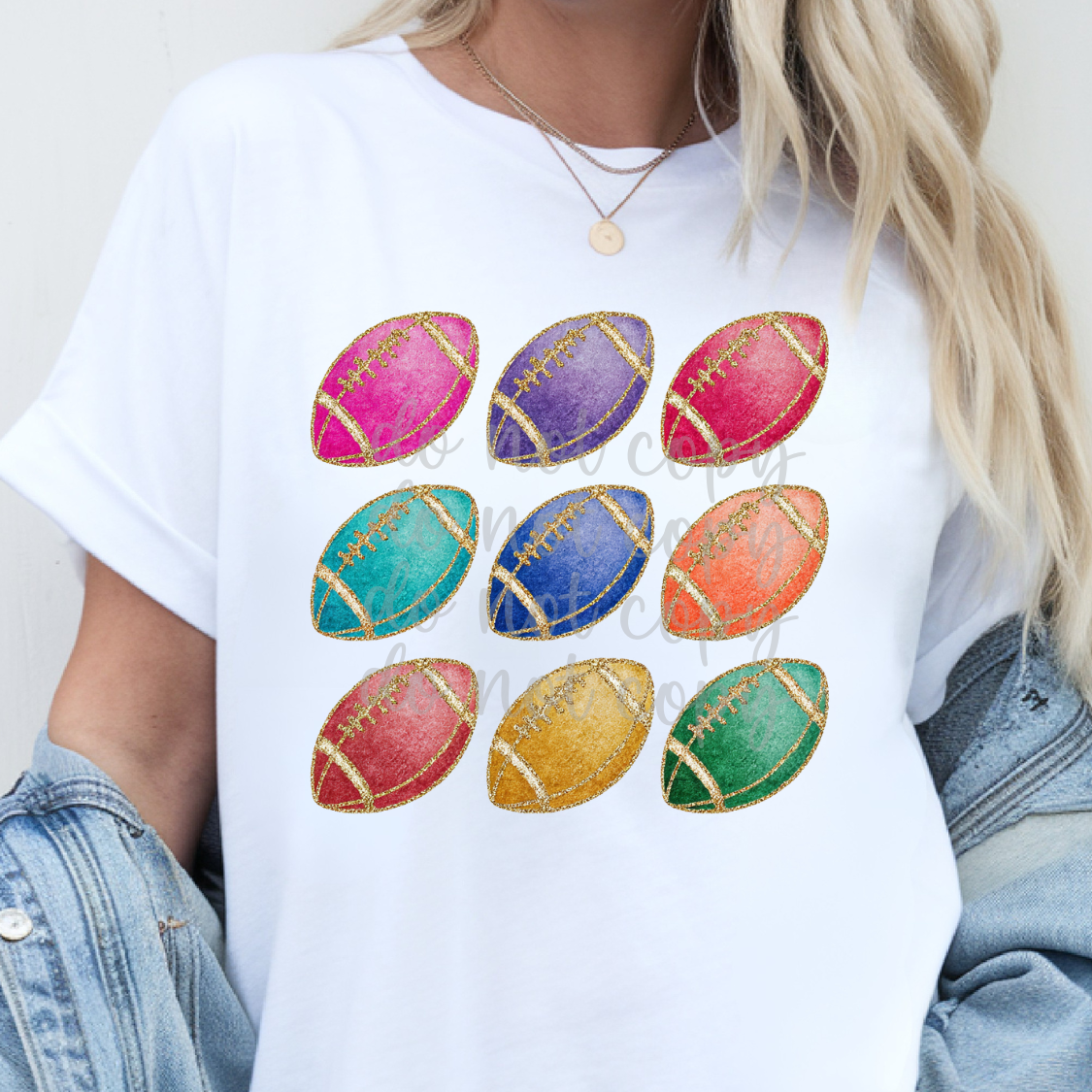 Colorful Footballs Tee
