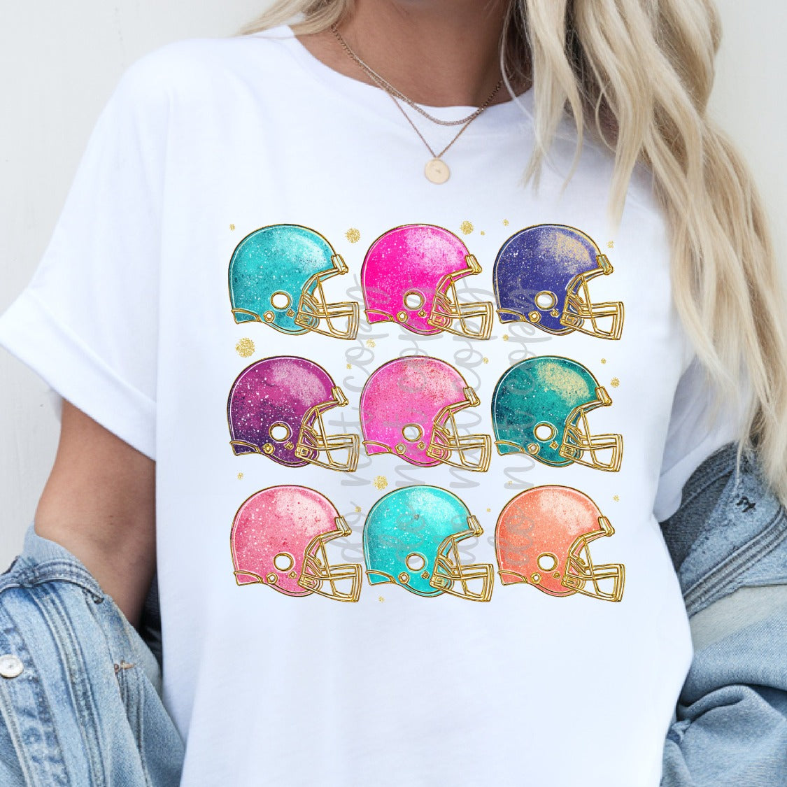 Colorful Football Helmets Tee