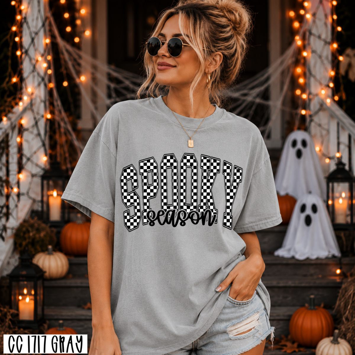 Spooky Season Checkered (Comfort Colors)