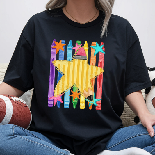 Crayon Star Tee