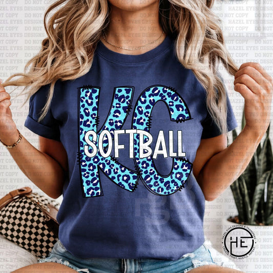 Animal Print KC Softball Tee