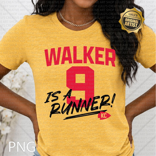 Walker is a Runner Yellow Tee or Crewneck