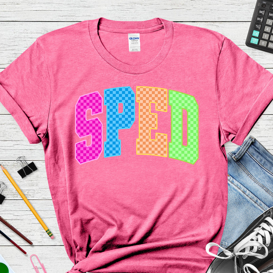 Checkered SPED Tee