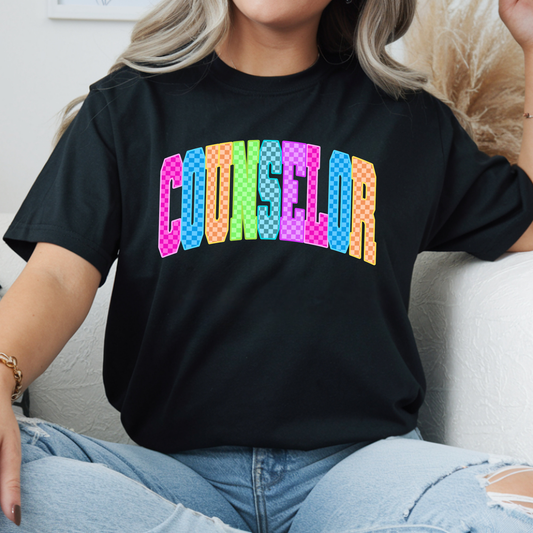 Checkered Counselor Tee