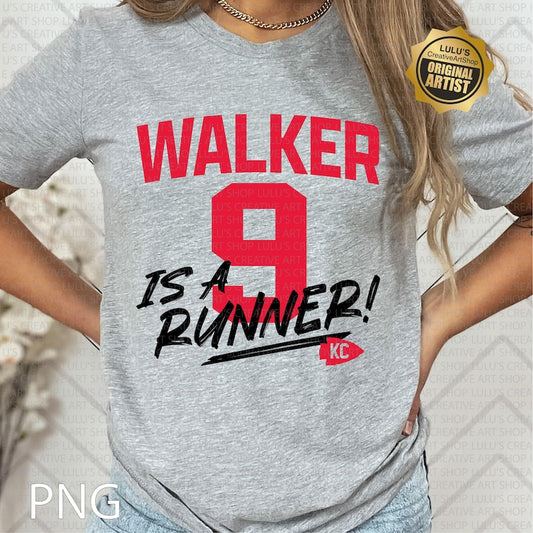 Walker is a Runner Grey Tee or Crewneck