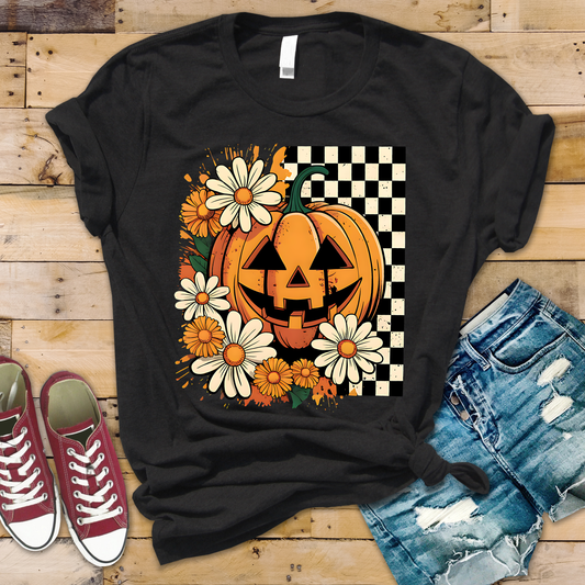 Checkered Jack-o’-Lantern Tee