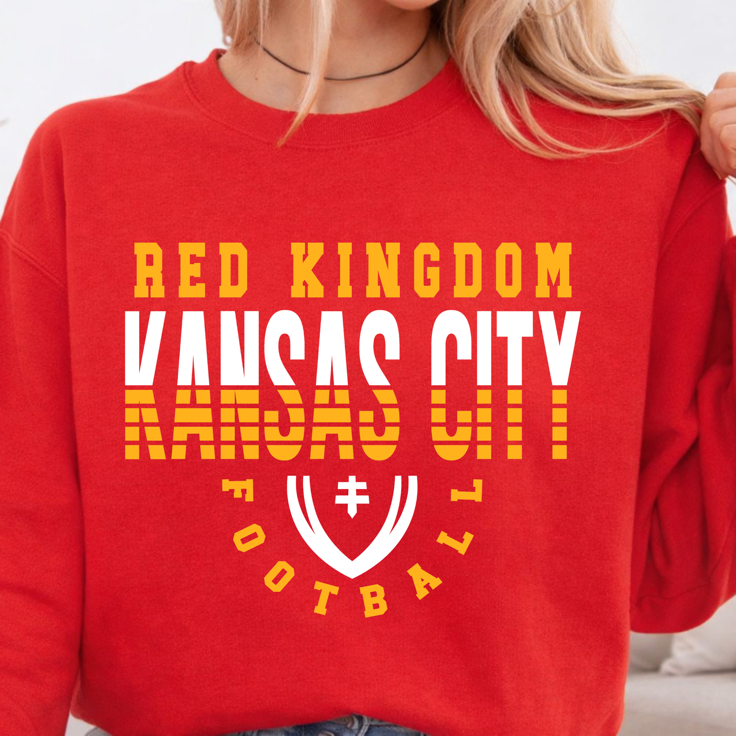 Red Kingdom KC Football Crewneck