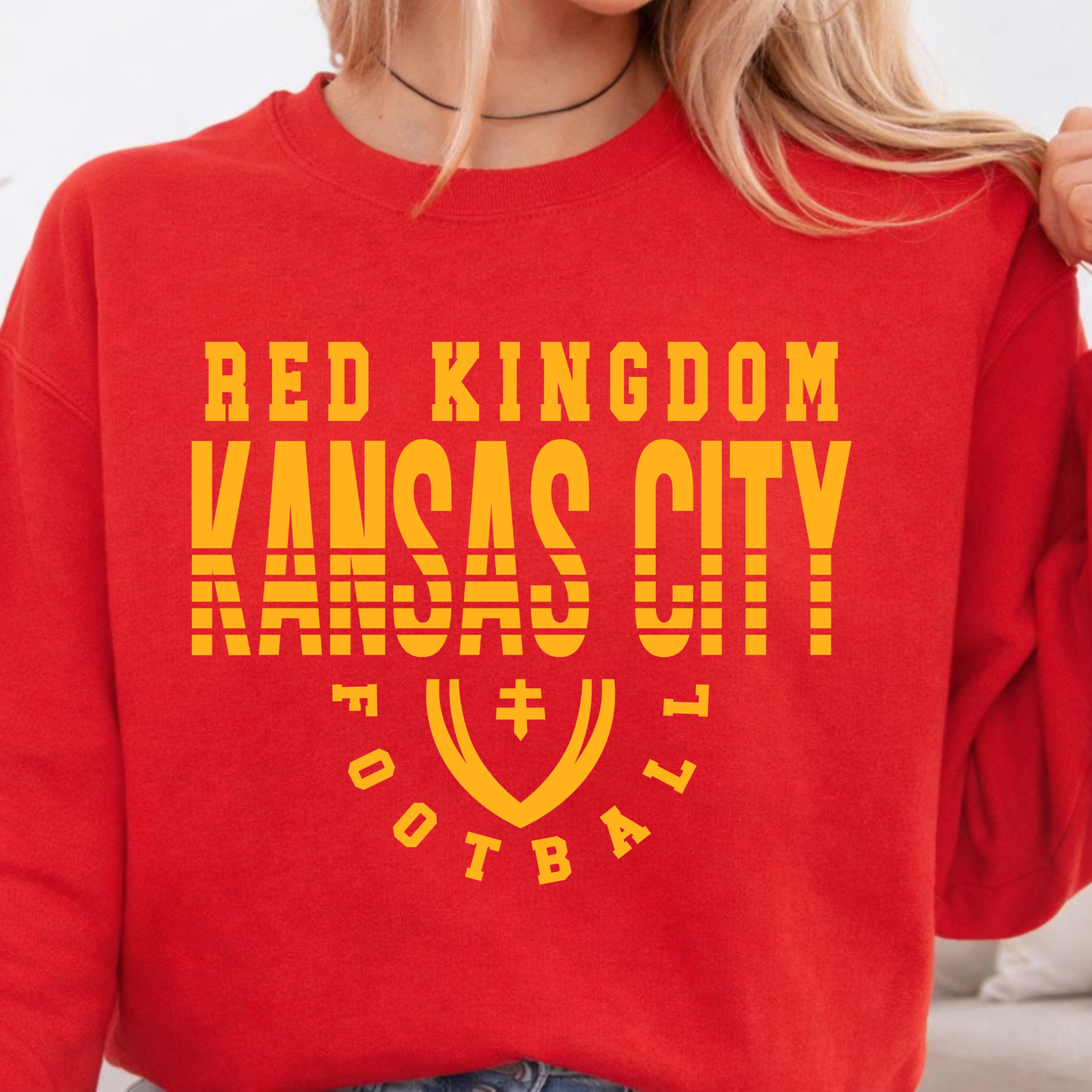 Red Kingdom KC Football Crewneck