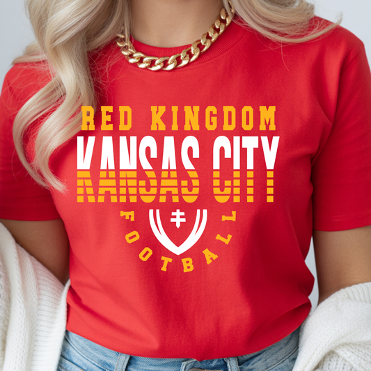 Red Kingdom KC Football Tee
