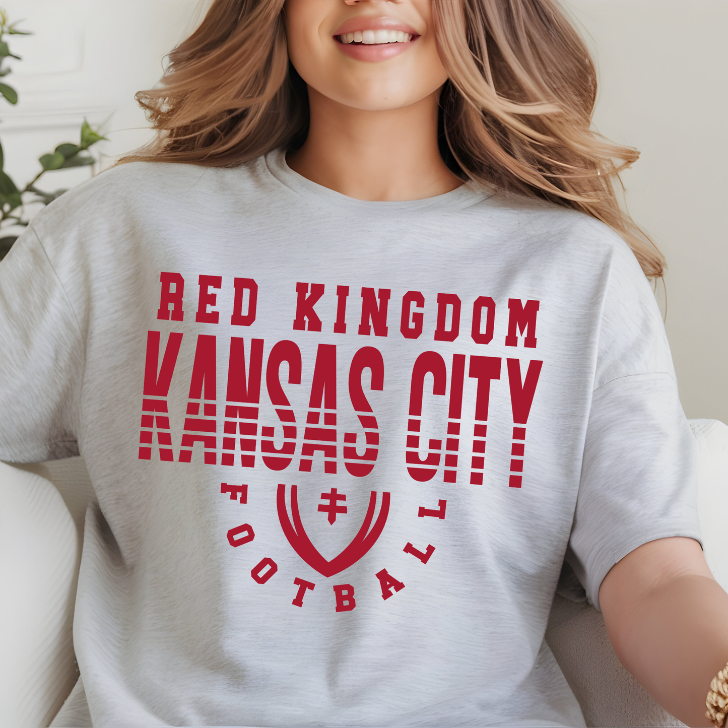 Red Kingdom KC Football Tee