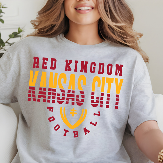 Red Kingdom KC Football Tee