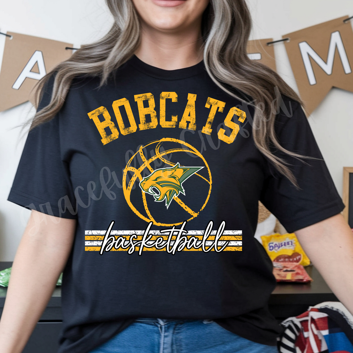 Bobcats Basketball Spirit Tee or Crewneck