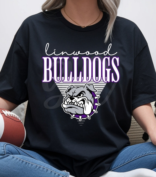 Linwood Bulldogs Triangle Striped Tee