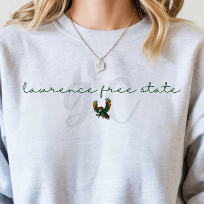 Lawrence Free State Oversized Mascot Crewneck