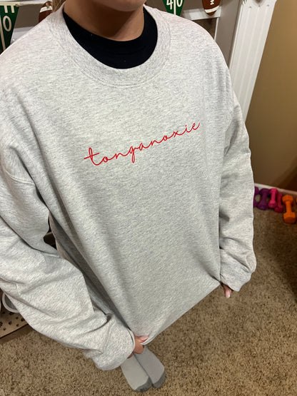 Tonganoxie Chieftains Oversized Mascot Crewneck
