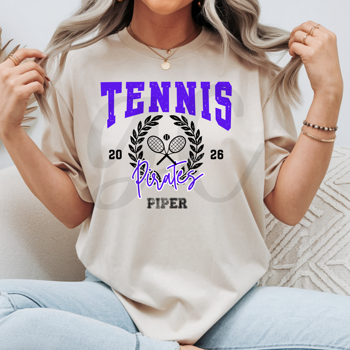 Piper Pirates Tennis Wreath Tee