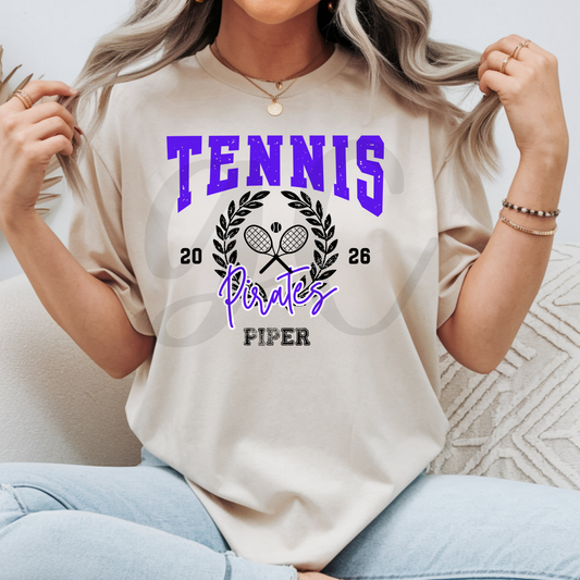 Piper Pirates Tennis Wreath Tee