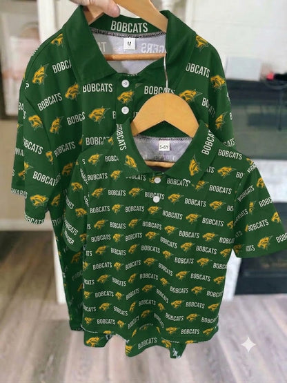 Bobcat Logo with Mascot Words Performance Polo