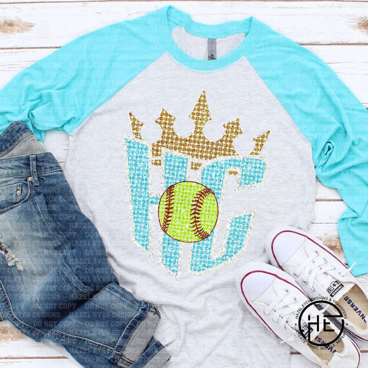 Kansas City Softball 3/4 Sleeve Tee