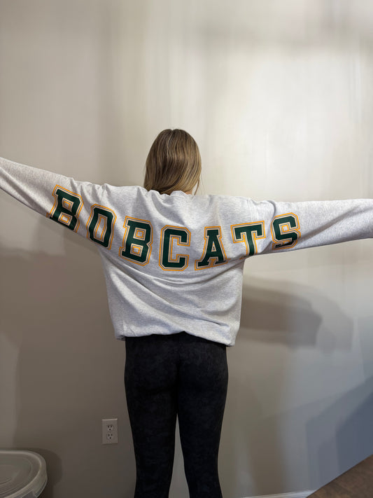 Basehor-Linwood Bobcats Oversized Mascot Crewneck