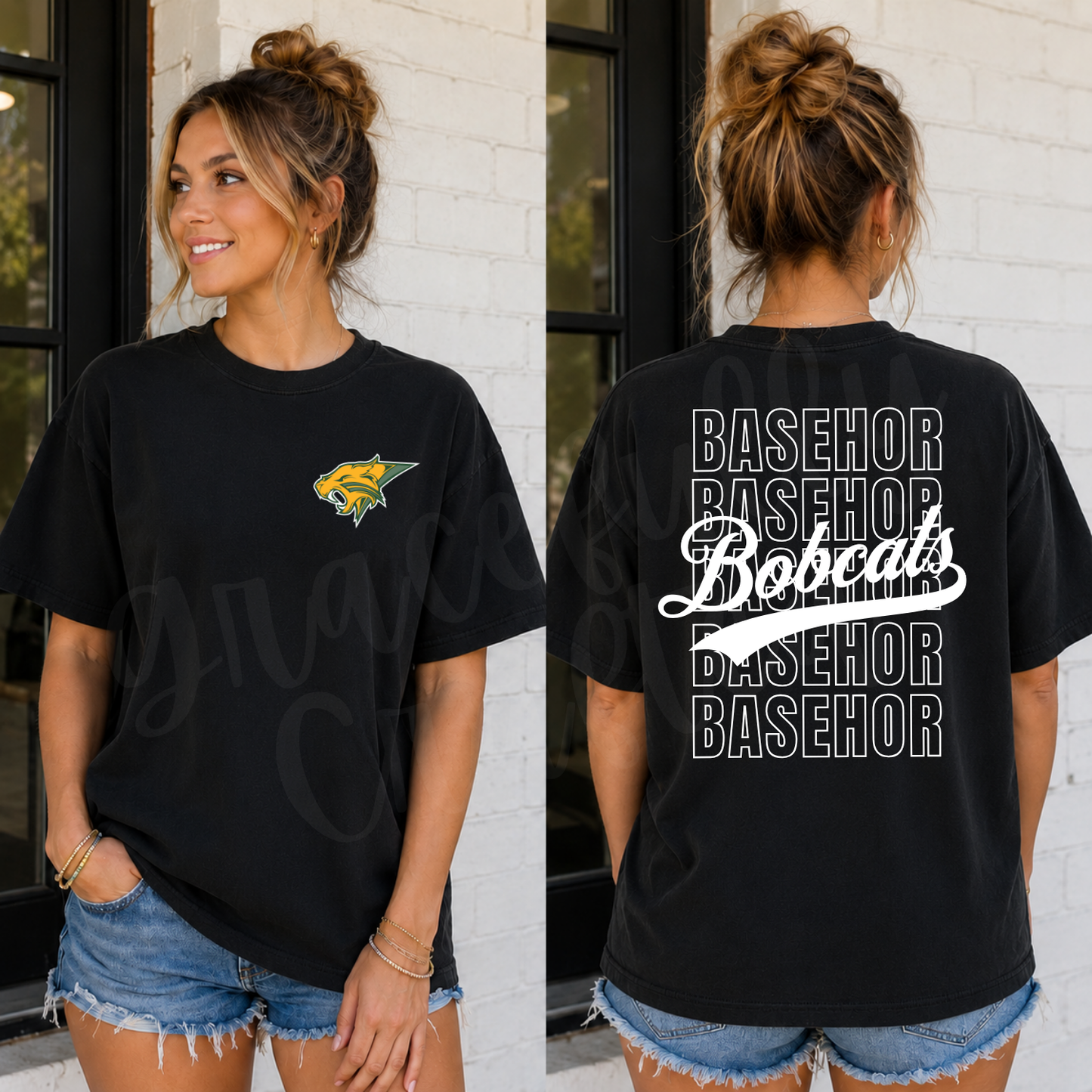 Stacked Bobcats Tee