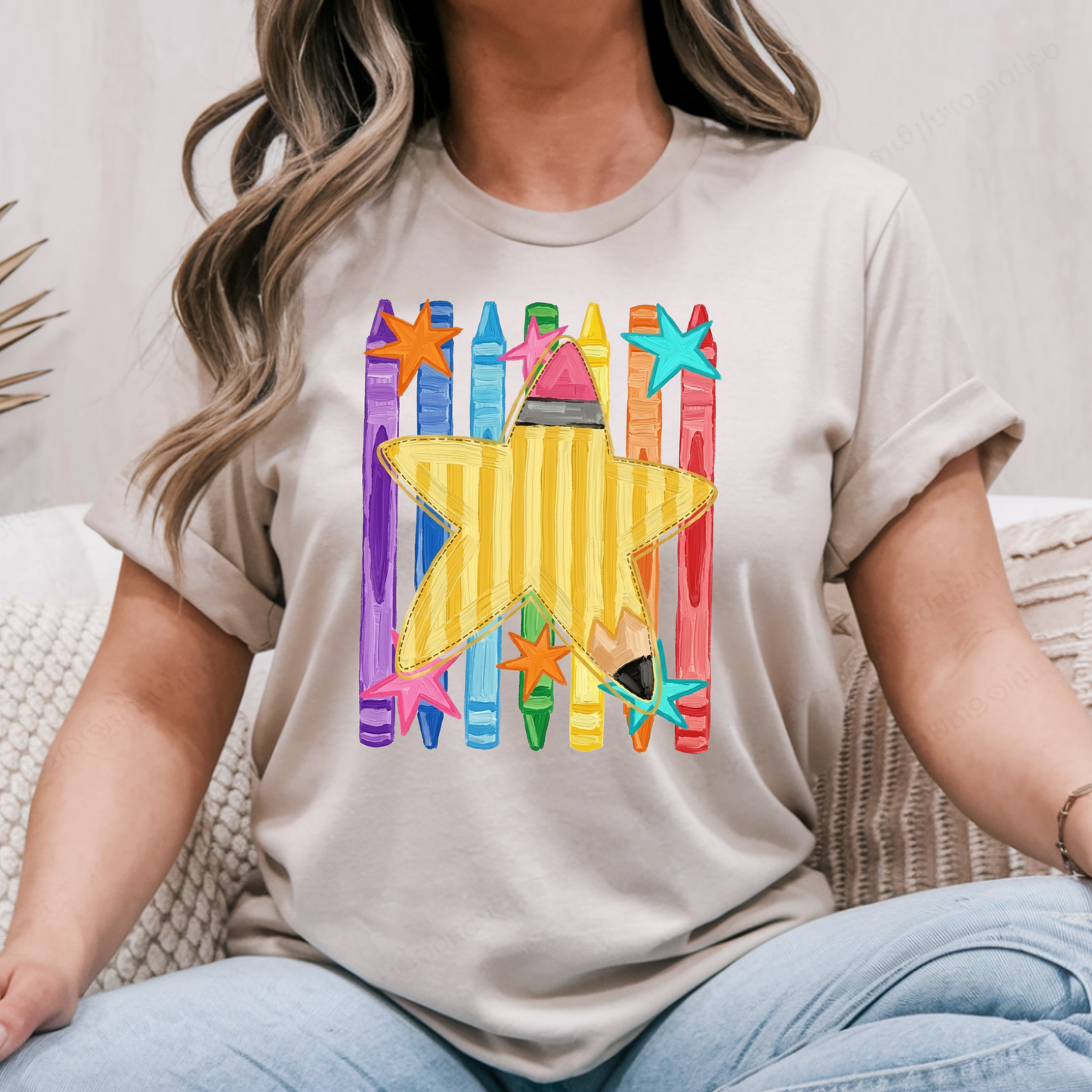 Crayon Star Tee