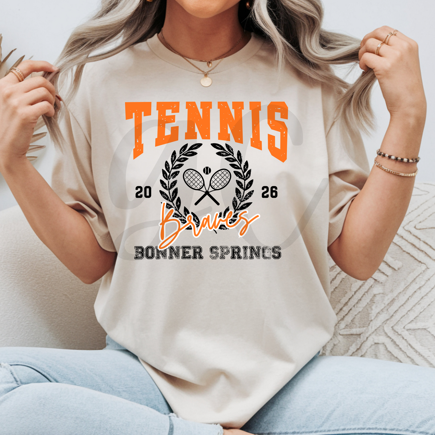 Bonner Springs Tennis Wreath Tee
