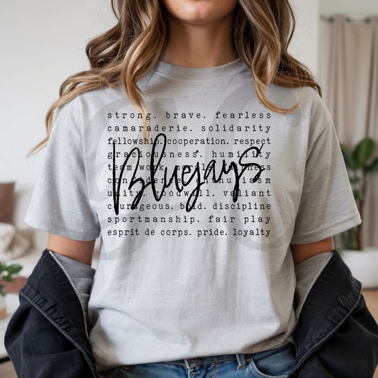 Bluejays Inspirational Words Tee