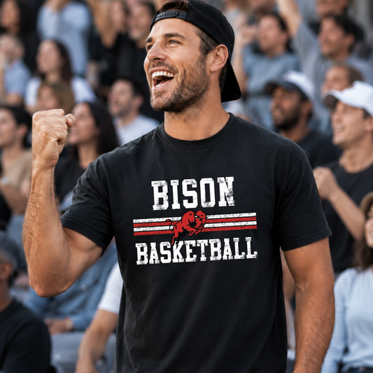 Varsity Stripes Shawnee Mission North Bison Basketball Tee