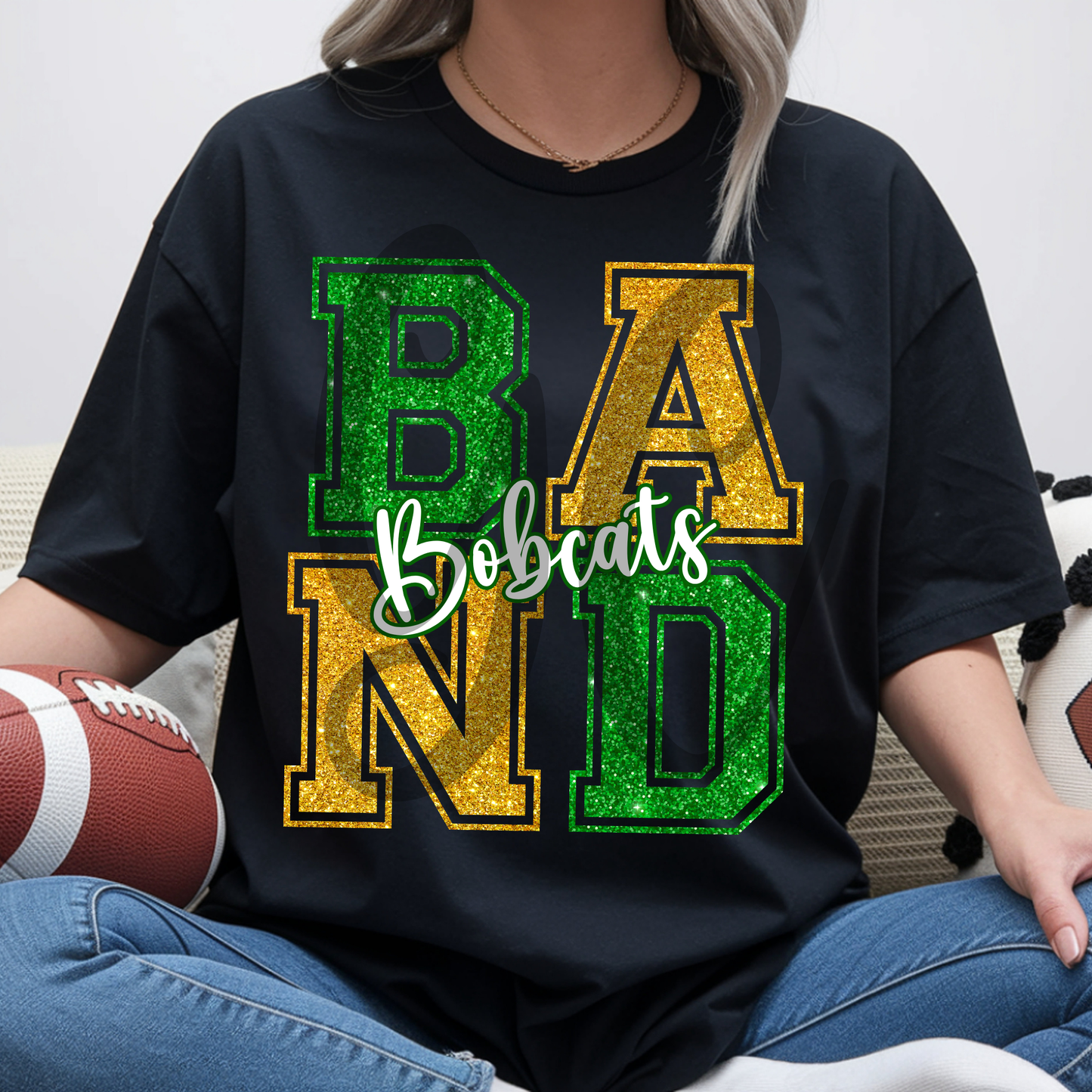 BAND Bobcats Black Tee