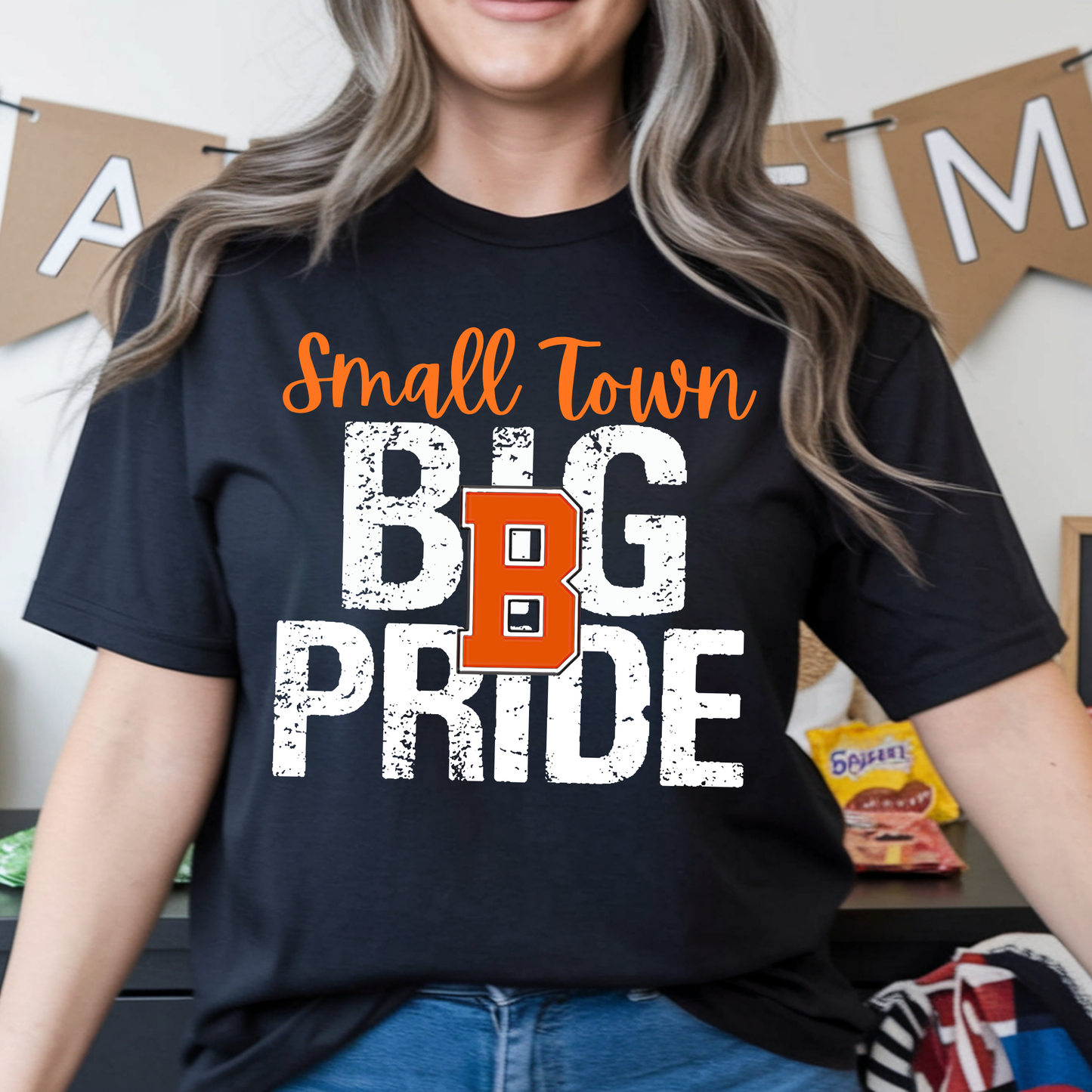 Small Town Big Pride Braves Tee or Crewneck