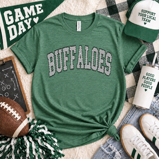 Buffaloes Polka Dots Arched Tee or Crewneck