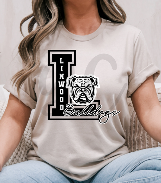 Bulldgos Mascot Initial Tee