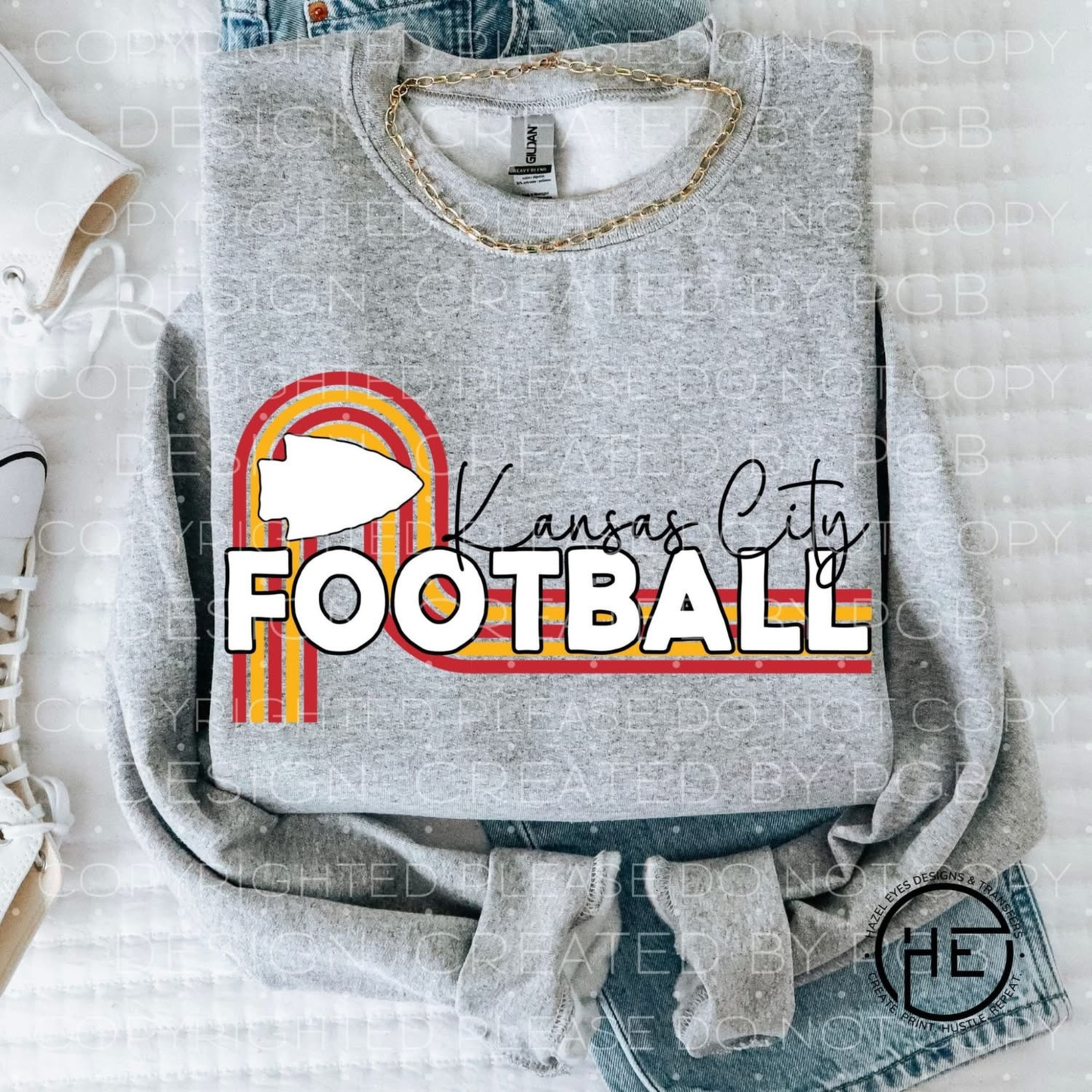 Kansas City Football Retro Crewneck