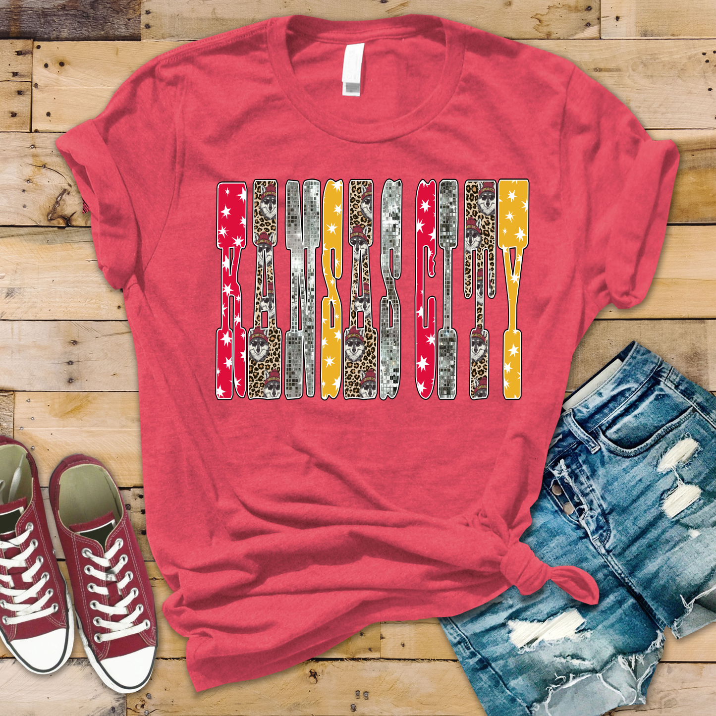 Kansas City Pattern Varsity Tee